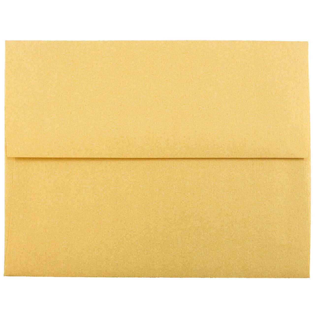 JAM Paper 4.375" x 5.75" Metallic Invitation Envelopes, 50ct.